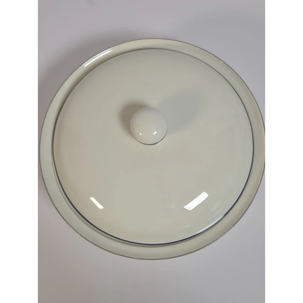 Lenox Glories on Grey Chinastone 2 Qt Covered Casserole Dish Lid USA 9 5/8